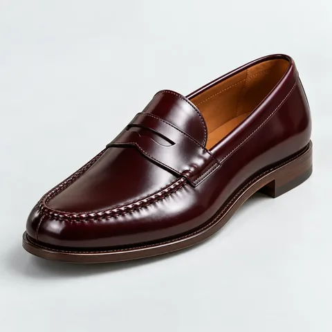 Savile Cordovan Loafer in colour 8 shell cordovan